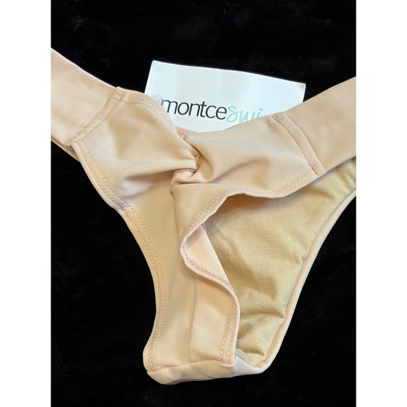 Montce Swim Sphynx Braided Bikini Top Bottom Tan Medium - Picture 7 of 9